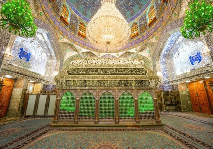 گلباران ضریح مطهر علوی در آستانه میلاد مولود کعبه + عکس