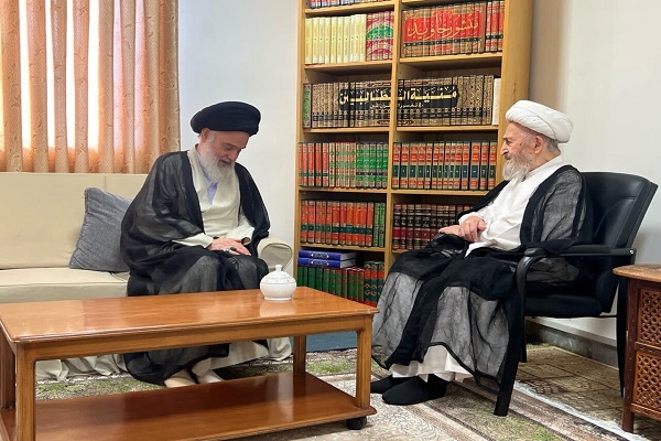 آیت‌الله حسینی‌بوشهری با آیت‌الله العظمی سبحانی دیدار کرد