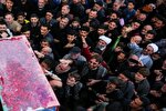 بسیجی شهید مدافع امنیت محسن گرایی در قم تشییع شد