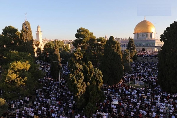 اقامه باشکوه نماز عید قربان در مسجدالاقصی