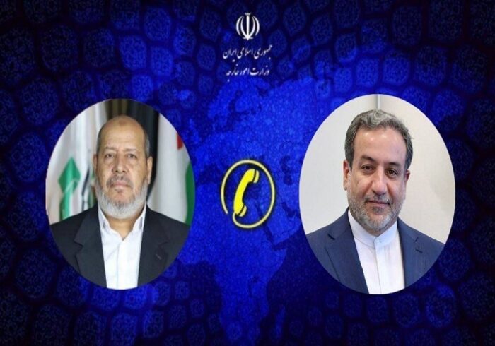 گفت‌وگوی تلفنی وزیر امور خارجه با عضو شورای رهبری حماس