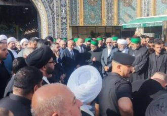 پیکر آیت‌الله العظمی فیاض در کربلا تشییع شد