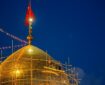 آغاز مرمت گنبد حسینیه اعظم زنجان با طلای ۲۴ عیار