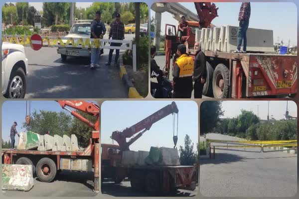 انسداد مسیر‌های ورودی و خروجی بلوار شهید سلیمانی تا پایان مراسم تشییع