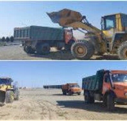 مسطح‌سازی ۱۰ هکتار زمین در مسیر بلوار پیامبر اعظم(ص) در آستانه تشییع پیکر رهبر شهید