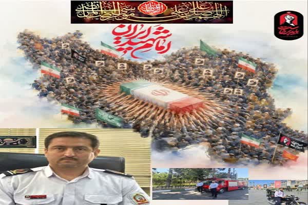 استقرار ۶۰۰ آتش‌نشان قمی برای پوشش ایمنی مراسم تشییع شهید ایران