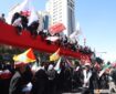 حضور نمایندگان ۲۷ ملیت خارجی در مراسم تشییع پیکر رهبر شهید در مشهد
