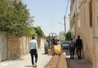 آغاز توسعه شبکه فیبر نوری در خیابان شاهد بجنورد