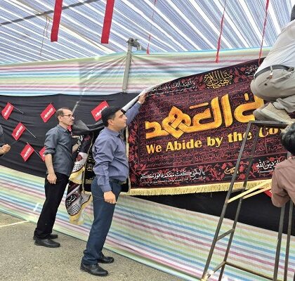 استقرار موکب فرهنگی کتابخانه‌های عمومی کردستان در مرز باشماق