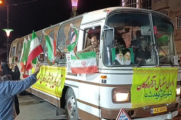 بازسازی صحنه بازگشت آزادگان در کوهدشت